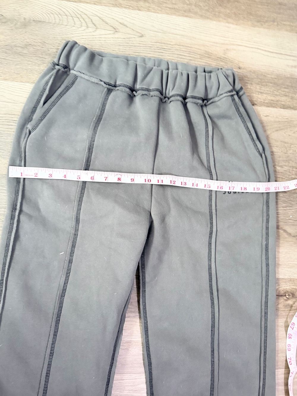 NEW Layere Jubilee Off Charcoal Inverted Stitching Sweatpants Gray Joggers Pants - Picture 13 of 16